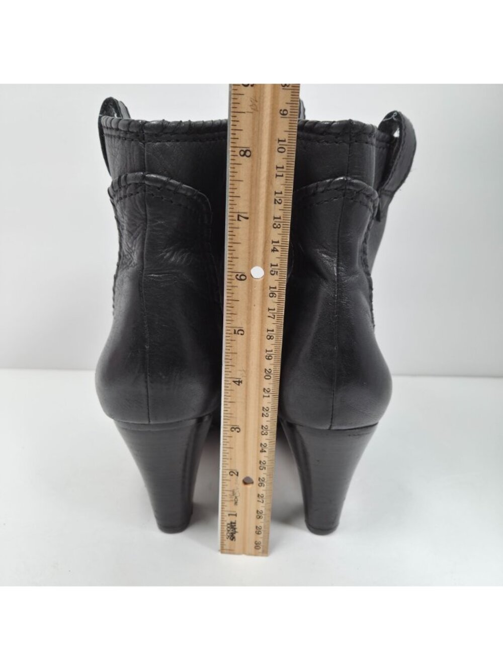 Karl Lagerfeld Provence Women's Black Leather Heeled Ankle Boots US Size 9M - Picture 10 of 11